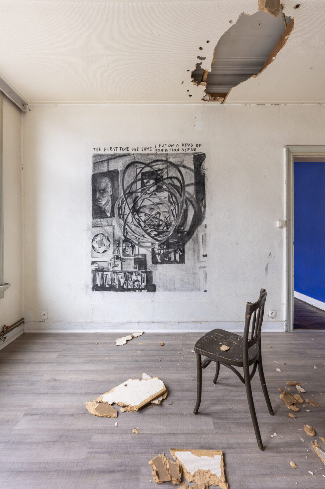 Interieur van een te renoveren pand in Antwerpen voor de start van de werken